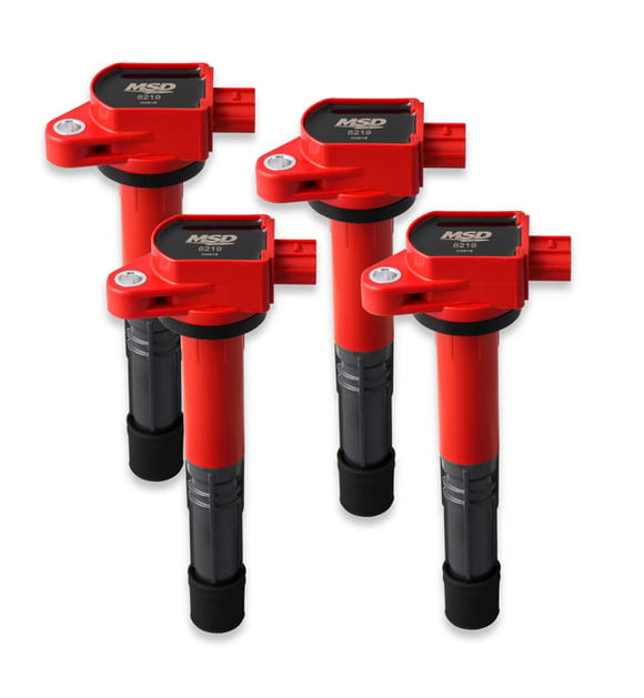 MSD Coil. 08-17 Honda/Acura 2.4L. 4Pk. Red