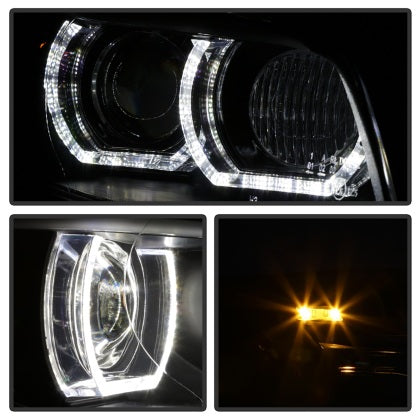 Spyder Auto Signature Projector Headlights LED DRL Black BMW E92 3 Series 2008-2010