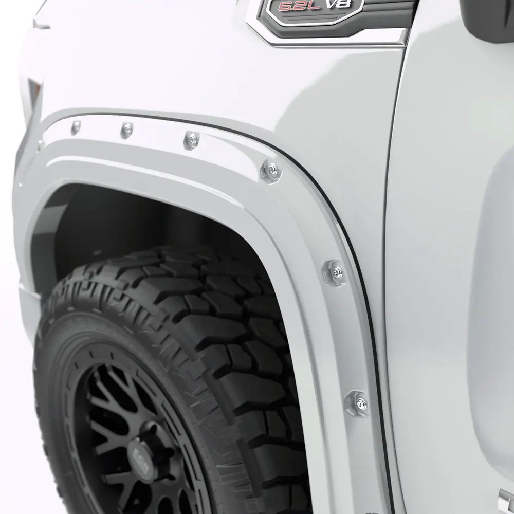 EGR 19-23 Gmc Sierra 1500 Summit Traditional Bolt-On Look Fender Flares White Set Of 4 - 0