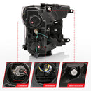 ANZO 2018-2019 Ford F-150 Projector Plank Style H.L. Black Amber (Without Switchback)-2