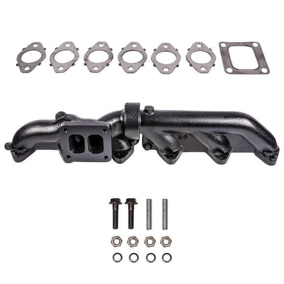 ATS Diesel 2003+ Dodge 5.9L 2pc Wide Flange T4 Pulse Flow Exhaust Manifold