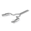 MBRP 18-19 Ford Mustang GT 5.0 3in Dual Split Rear Cat Back w/ Quad 4.0in Dual Wall Tips- T304-1