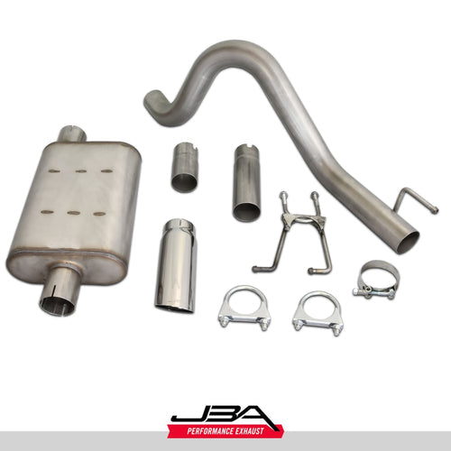 JBA 87-96 Jeep Wrangler YJ 2.5L/4.0L/4.2L 304SS Single Rear Exit Cat-Back Exhaust