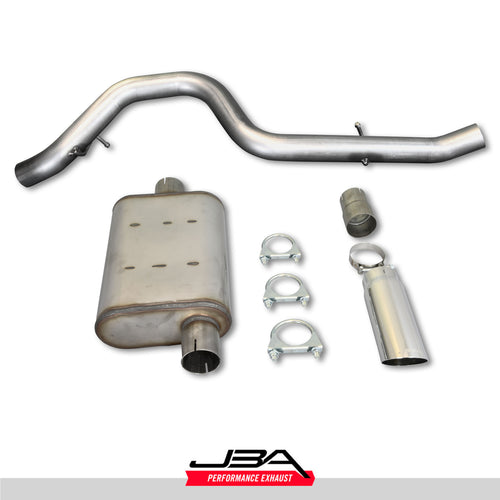 JBA 97-99 Jeep Wrangler TJ 2.5L/4.0L 304SS Single Rear Exit Cat-Back Exhaust