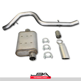 JBA 97-99 Jeep Wrangler TJ 2.5L/4.0L 304SS Single Rear Exit Cat-Back Exhaust