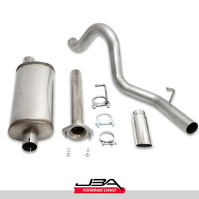 JBA 04-06 Jeep Wrangler LJ 2.4L/4.0L 304SS Single Rear Exit Cat-Back Exhaust