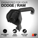 Cold Air Intake - Dryflow, Roto-mold Tube - DODGE/RAM 1500 V8-5.7L-2