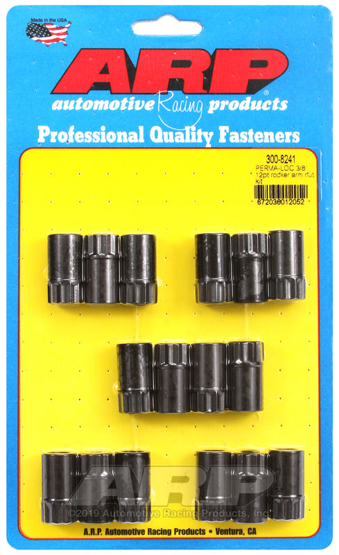 ARP Perma-Loc Adjustable 3/8 12pt Rocker Arm Nut Kit