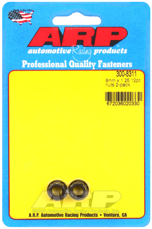 ARP M8 x 1.25 12pt Nut Kit 2 Pack