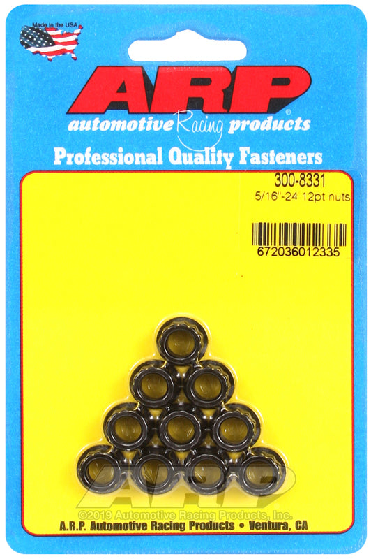 ARP 5/16in -24 12pt Nut Kit (Pack of 10)