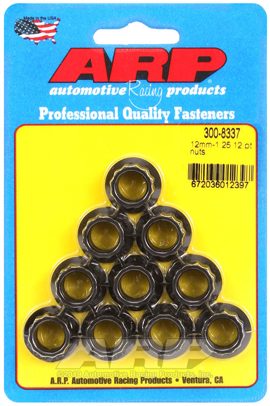 ARP M12 X 1.25 12pt Nut Kit (Pack of 10)