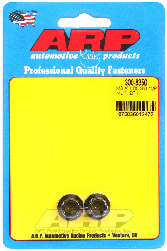 ARP M8 x 1.00 12pt Nut Kit (2 pack)