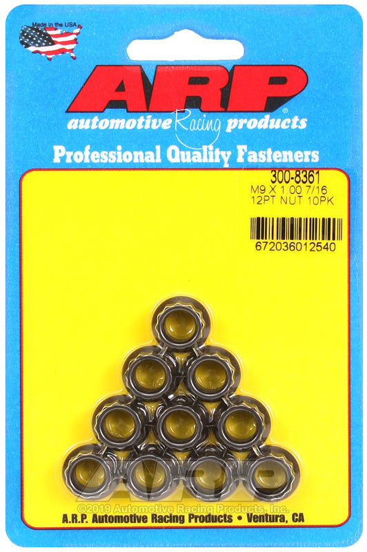 ARP M9 x 1.00 12pt Nut Kit (10 pack)