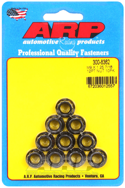 ARP M9 x 1.25 12pt Nut Kit (10 pack)
