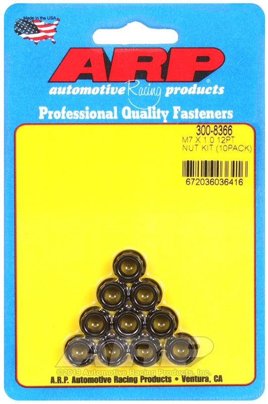 ARP M7 x 1.00 12pt Nut Kit (10/pkg)