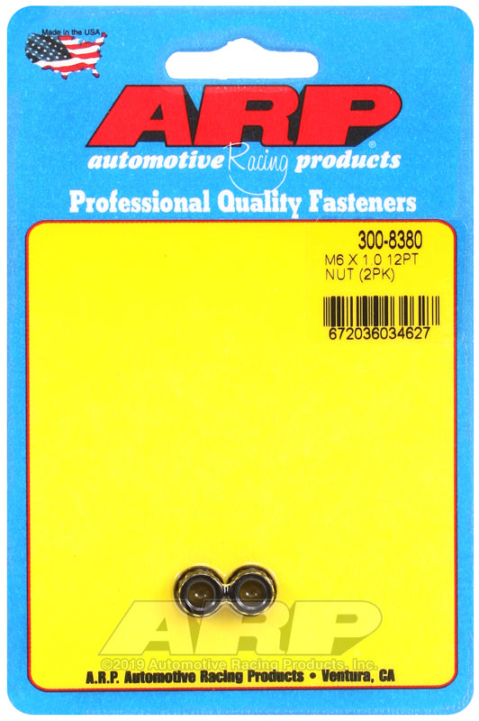 M6 X 1.0 12PT NUT (2PK)