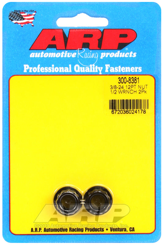 3/8-24 12PT NUT 1/2 WRNCH 2PK