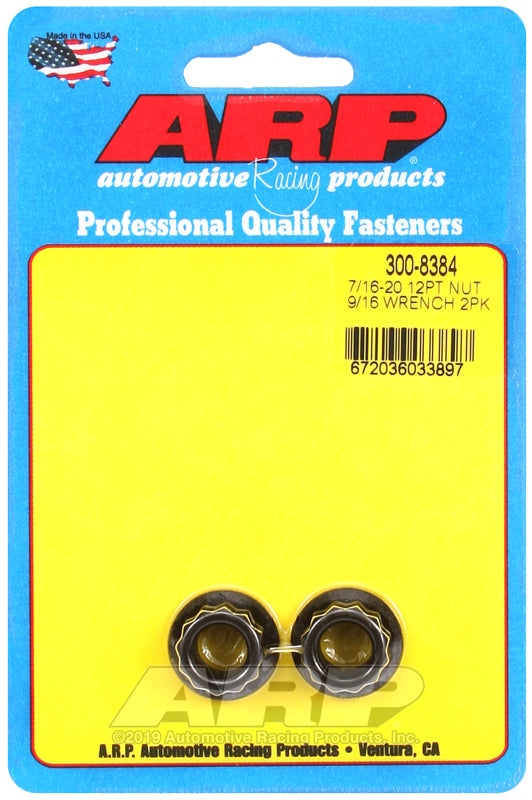 ARP 7/16in-20 / 9/16 Socket / 12pt Nut Kit 2 Pack