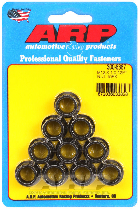 ARP M12 x 1.00 12pt Nut Kit (Package of 10)