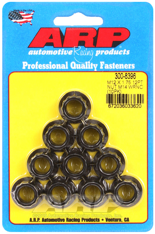 ARP M12 x 1.75 M14 Socket 12pt Nut Kit