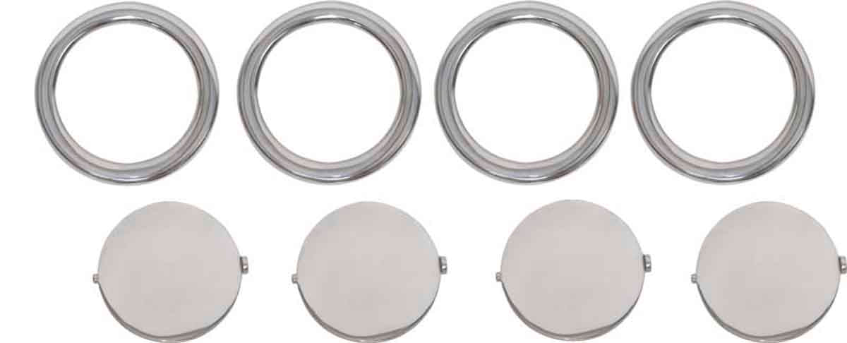 Kentrol 07-10 Jeep Wrangler JK Air Vent Assembly 8 Pieces - Polished Silver