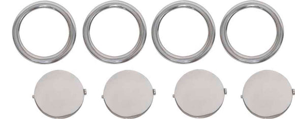 Kentrol 07-10 Jeep Wrangler JK Air Vent Assembly 8 Pieces - Polished Silver