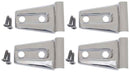 Kentrol 07-18 Jeep Wrangler JK Door Hinge Overlays 4 Pieces 2 Door - Polished Silver-1
