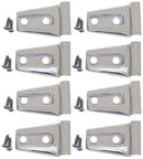 Kentrol 07-18 Jeep Wrangler JK Door Hinge Overlays 8 Pieces 4 Door - Polished Silver-1
