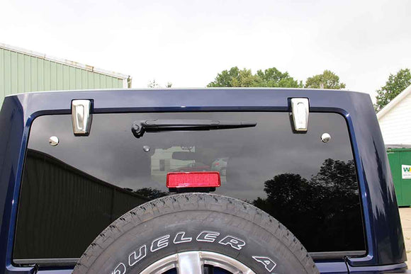 Kentrol 07-18 Jeep Wrangler JK Liftgate Button Covers Pair - Polished Silver