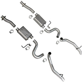 BBK 87-93 Mustang GT Cat Back Kit Varitune Mufflers - Aluminized turn downs