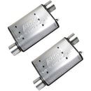 BBK 87-93 Mustang GT Cat Back Kit Varitune Mufflers - Aluminized turn downs-3