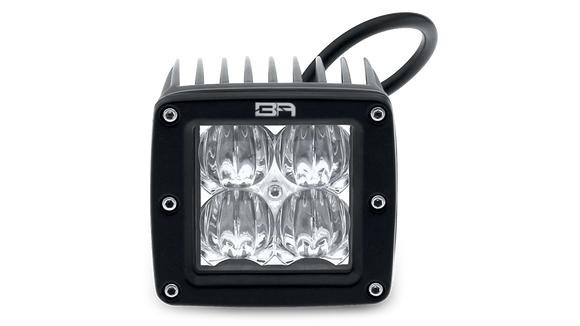 Body Armor 4x4 Cube LED Light Flood Pair with Wiring Harness