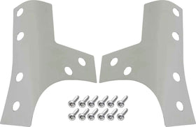 Kentrol 07-18 Jeep Wrangler JK Windshield Support Overlays Pair - Polished Silver