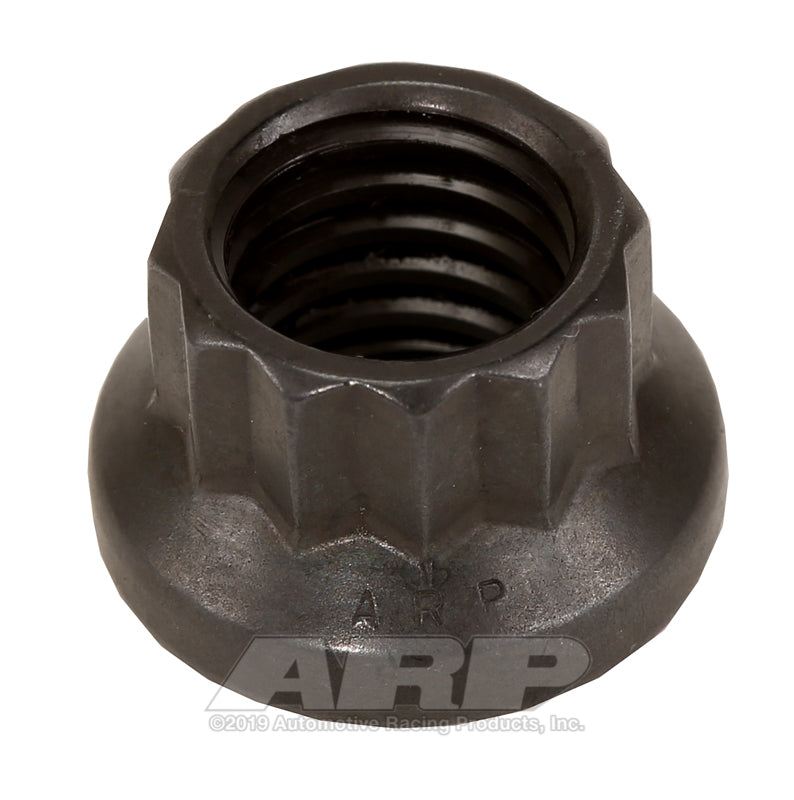 7/16-14 12PT BLK NUT