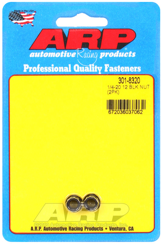 1/4-20 12 BLK NUT (2PK)