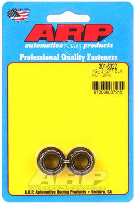 1/2-13 12PT BLK NUT (2PK)
