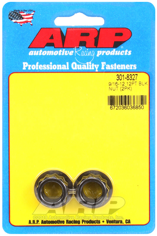 9/16-12 12PT BLK NUT (2PK)