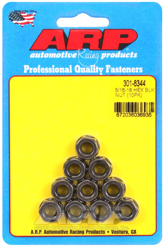 ARP 5/16-18 Hex Nut Kit 8740 Chrome Moly - 10 PK