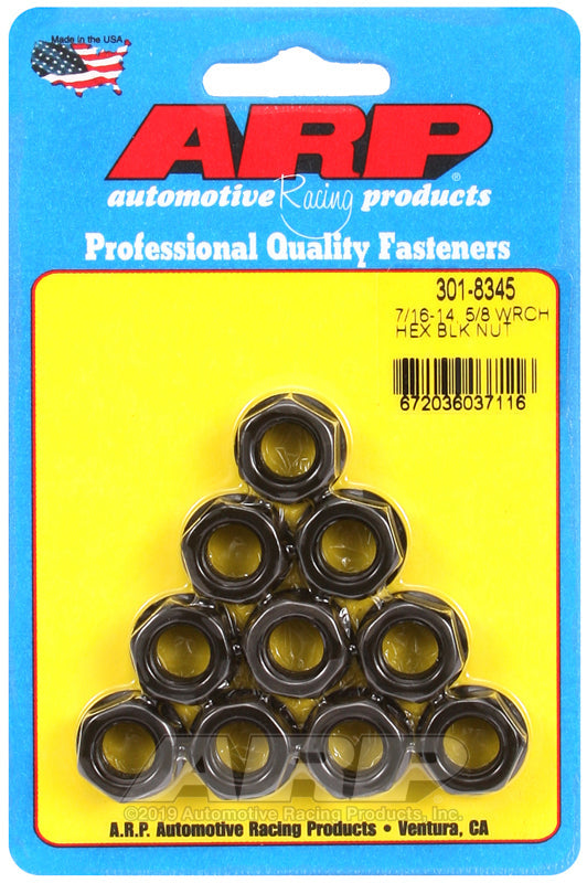 7/16-14, 5/8 WRCH HEX BLK NUT