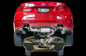 AWE Touring Edition Axle-back Exhaust, Quad Outlet for BMW F3X N20/N26 328i/428i - Chrome Silver Tips (80mm) - 0