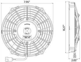 SPAL 437 CFM 7.5in Fan - Push (VA14-AP7/C-34S) - 0