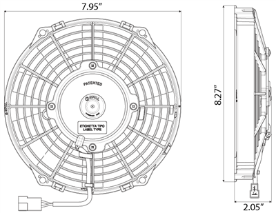 SPAL 437 CFM 7.5in Fan - Push (VA14-AP7/C-34S) - 0