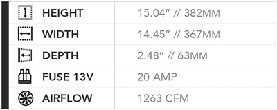 SPAL 1274 CFM 14in Medium Profile Fan - Push (VA08-AP51/C-23S)