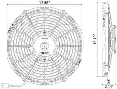 SPAL 1328 CFM 12in Medium Profile Fan - Pull/Curved (VA10-AP50/C-61A)