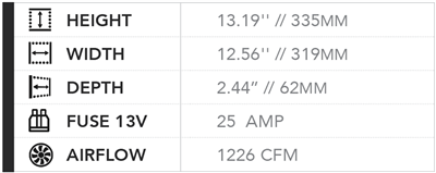 SPAL 1328 CFM 12in Medium Profile Fan - Pull/Curved (VA10-AP50/C-61A)