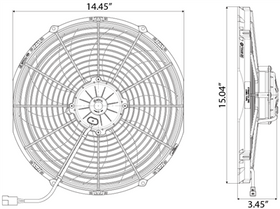 SPAL 1652 CFM 14in High Performance Fan - Pull/Curved (VA08-AP71/LL-53A) - 0