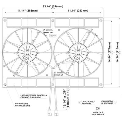 SPAL 2720 CFM 11in Dual High Performance Fan - Pull (2VA06-AP70/LL-37A) - 0