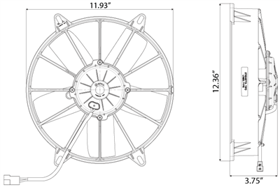 SPAL 1363 CFM 11in High Performance Fan - Pull (VA03-AP70/LL-37A)