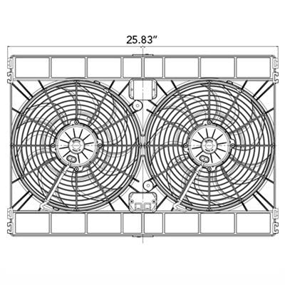 SPAL 3168 CFM 12in Dual High Performance Fan (2VA50-AP70/LL+AP72) - 0