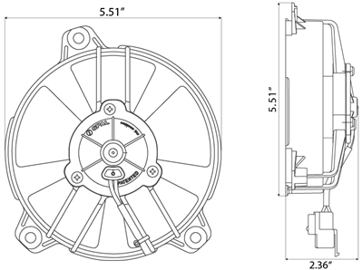 SPAL 313 CFM 5.2in Fan - Pull